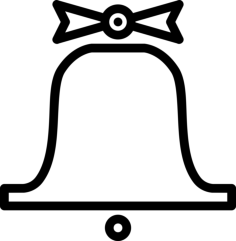 Retro School Bell Editable Svg Line Art, Free Vectors File